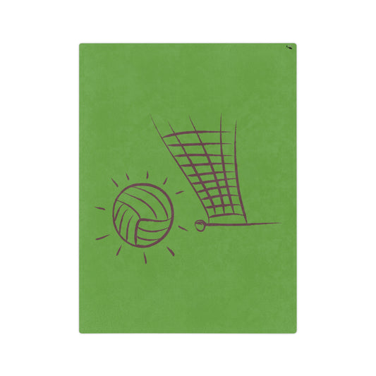 Velveteen Minky Blanket: Volleyball Green