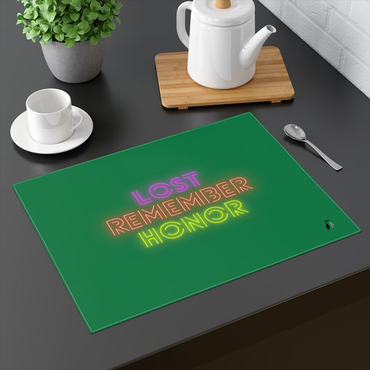Placemat, 1pc: Lost Remember Honor Dark Green