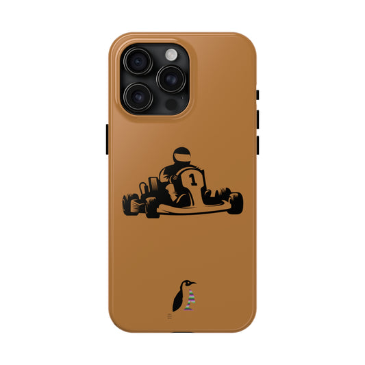 Tough Phone Cases (for iPhones): Racing Lite Brown
