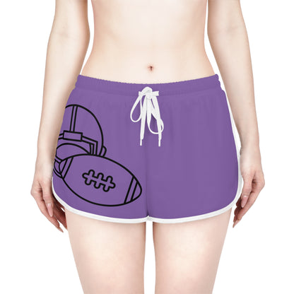 Women's Relaxed Shorts: Football Lite Purple