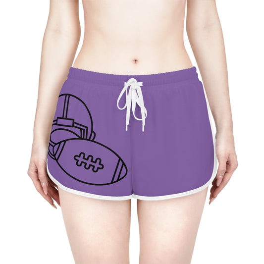 Women's Relaxed Shorts: Football Lite Purple