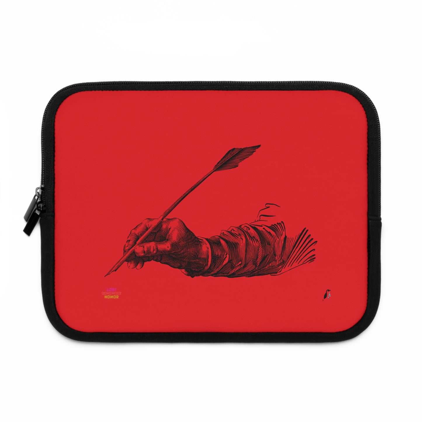 Laptop Sleeve: Writing Red