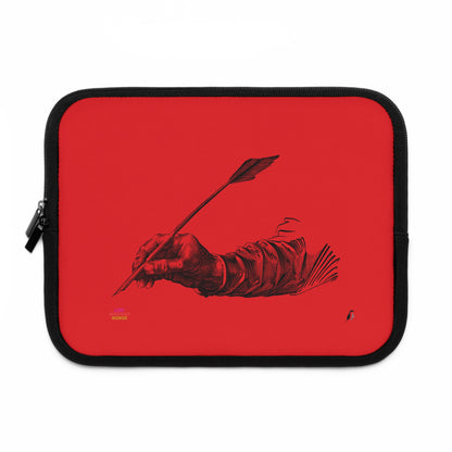 Laptop Sleeve: Writing Red