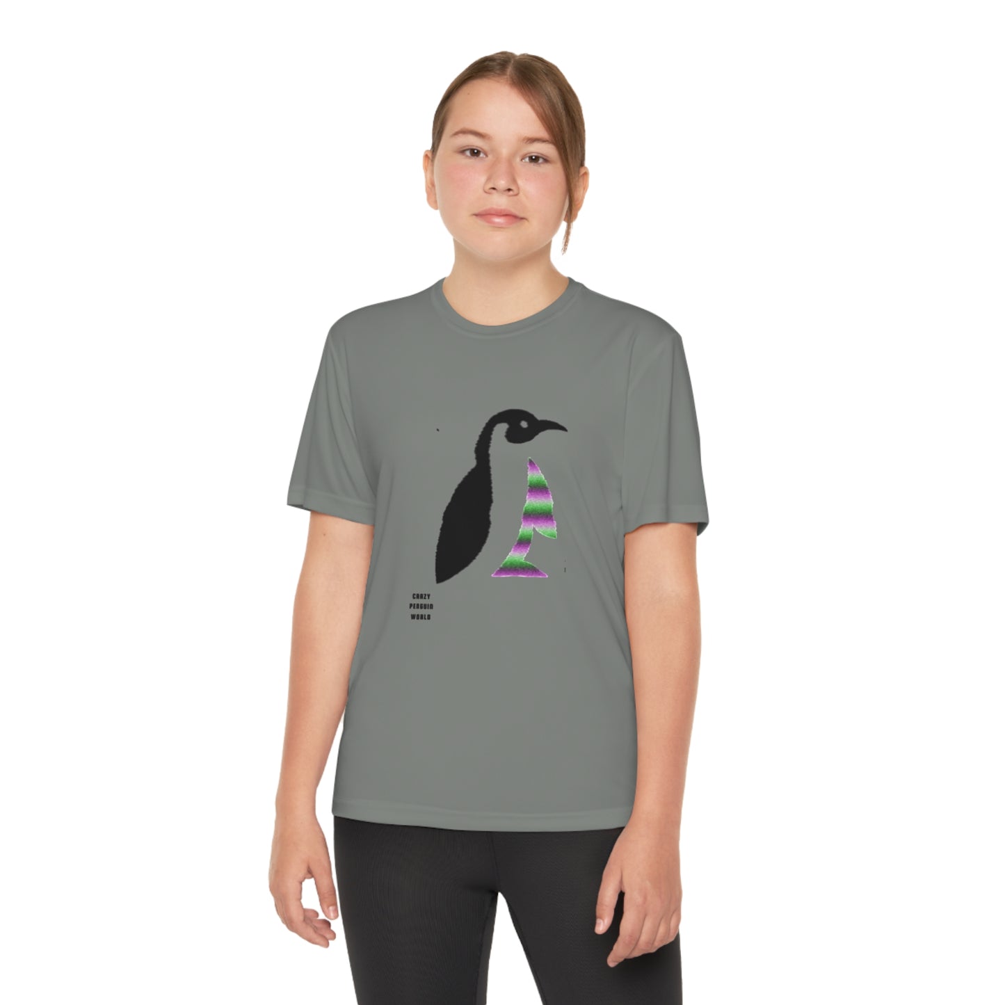 Youth Competitor Tee #1 : Crazy Penguin World Logo 