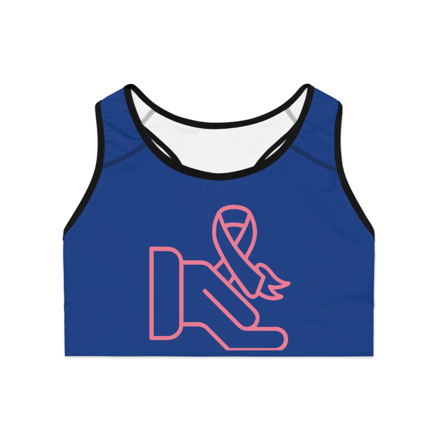 Sports Bra: Fight Cancer Dark Blue