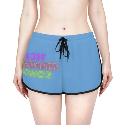 Women's Relaxed Shorts: Lost Remember Honor Lite Blue