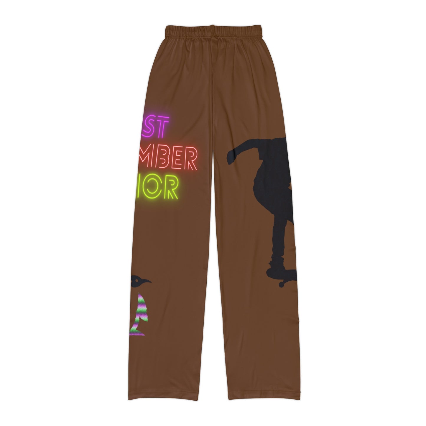 Kids Pajama Pants: Skateboarding Brown