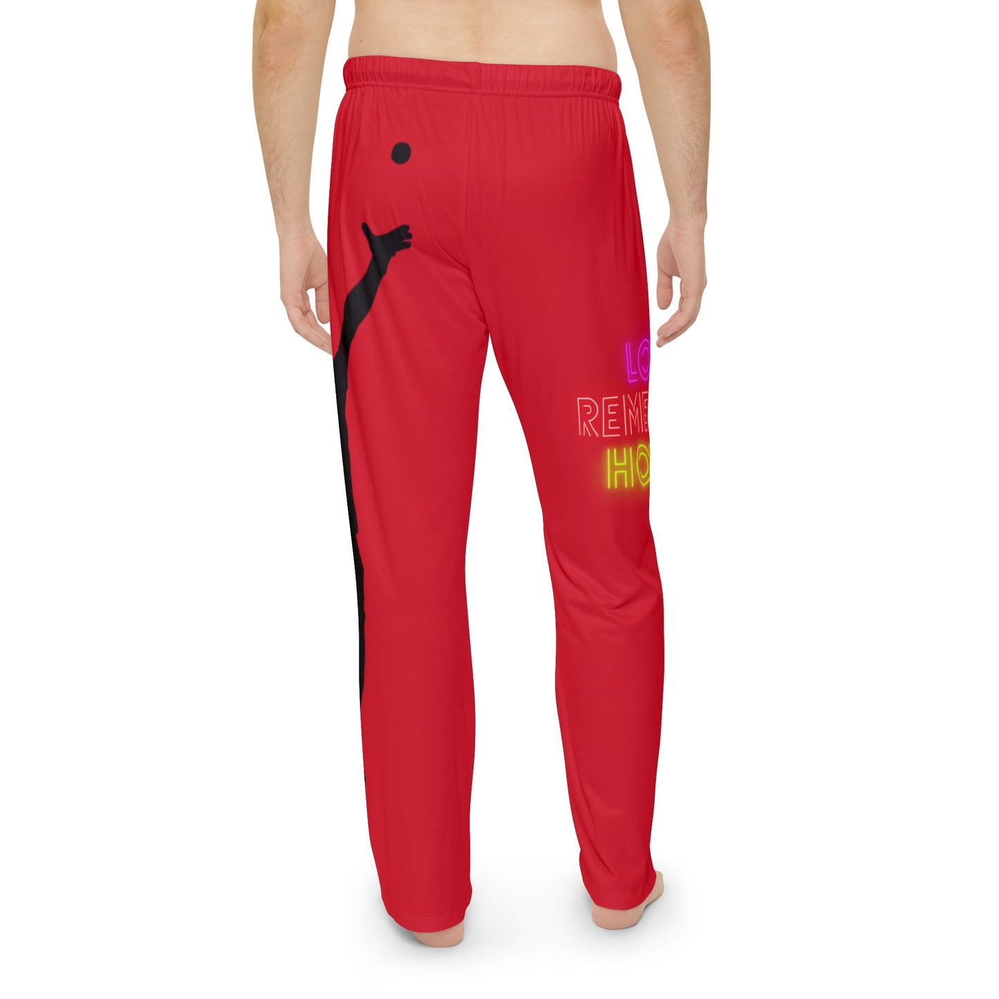 Men's Pajama Pants: Tennis Dark Red