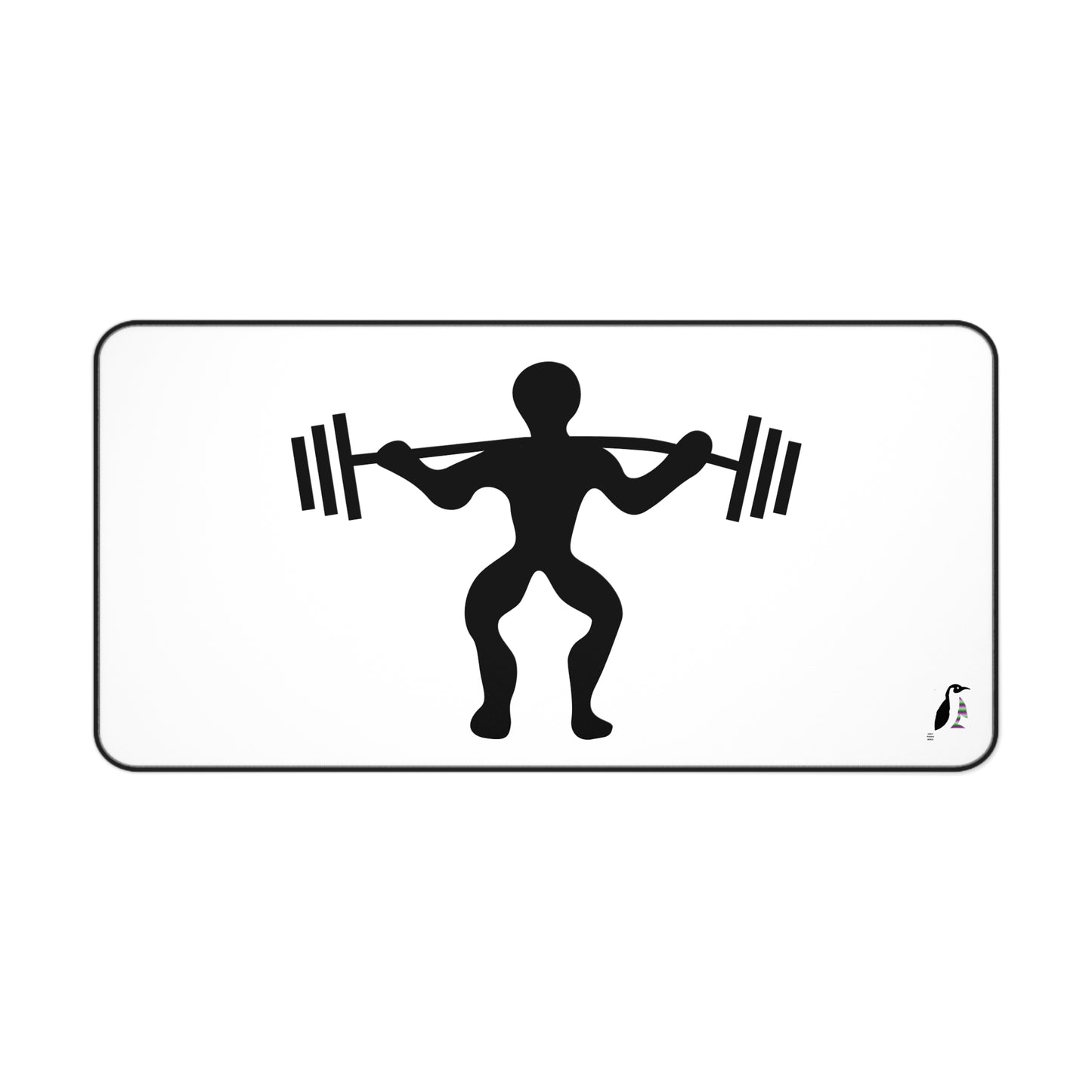 Desk Mat: Weightlifting White