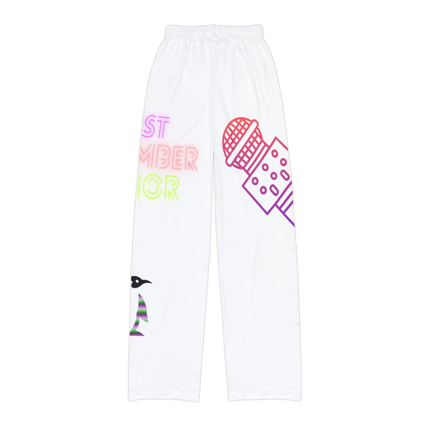 Kids Pajama Pants: Music White