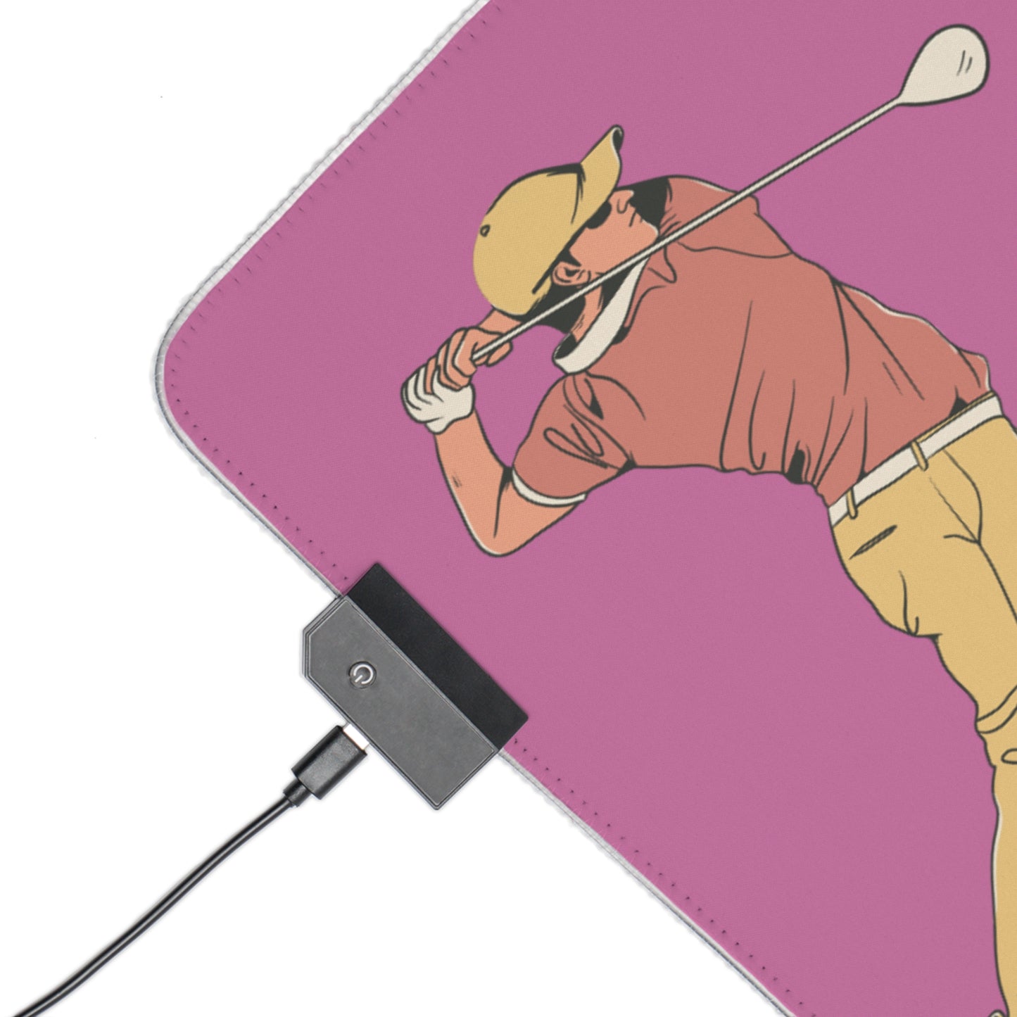 LED Gaming Mouse Pad: Golf Lite Pink