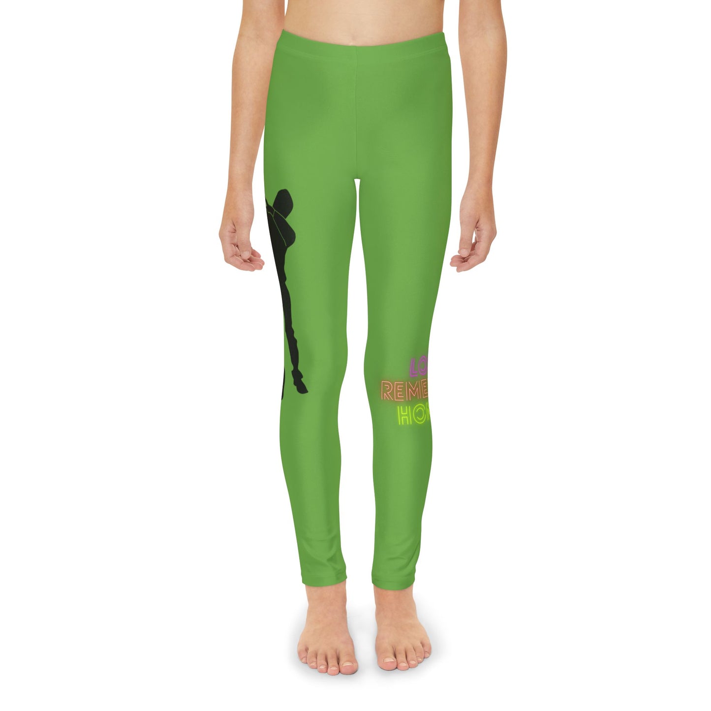 Youth Full-Length Leggings: Dance Green