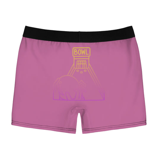 Men's Boxer Briefs: Bowling Lite Pink