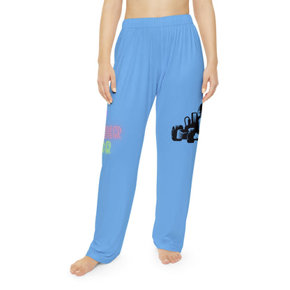 Pambabaeng Pajama Pants: Racing Lite Blue