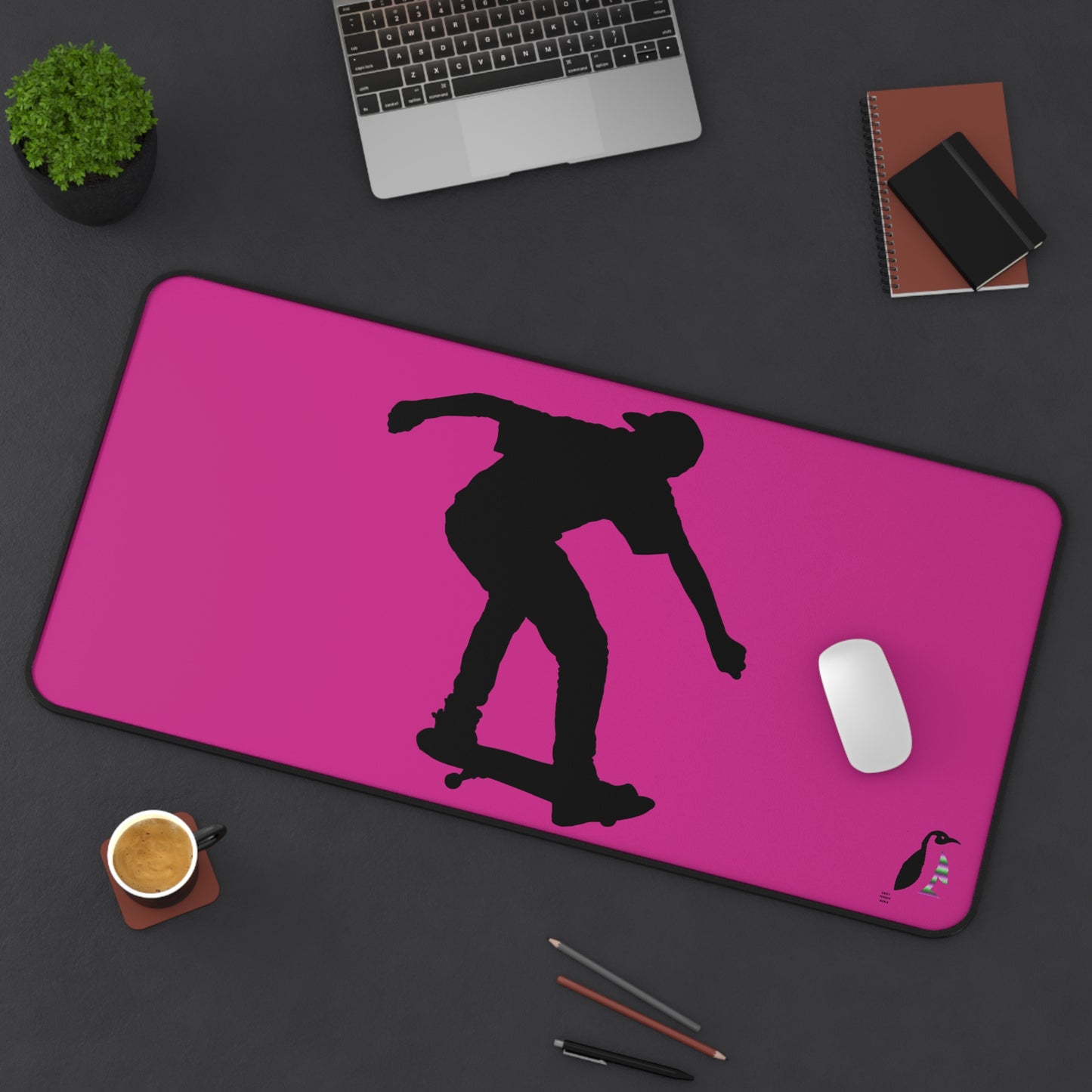 Desk Mat: Skateboarding Pink