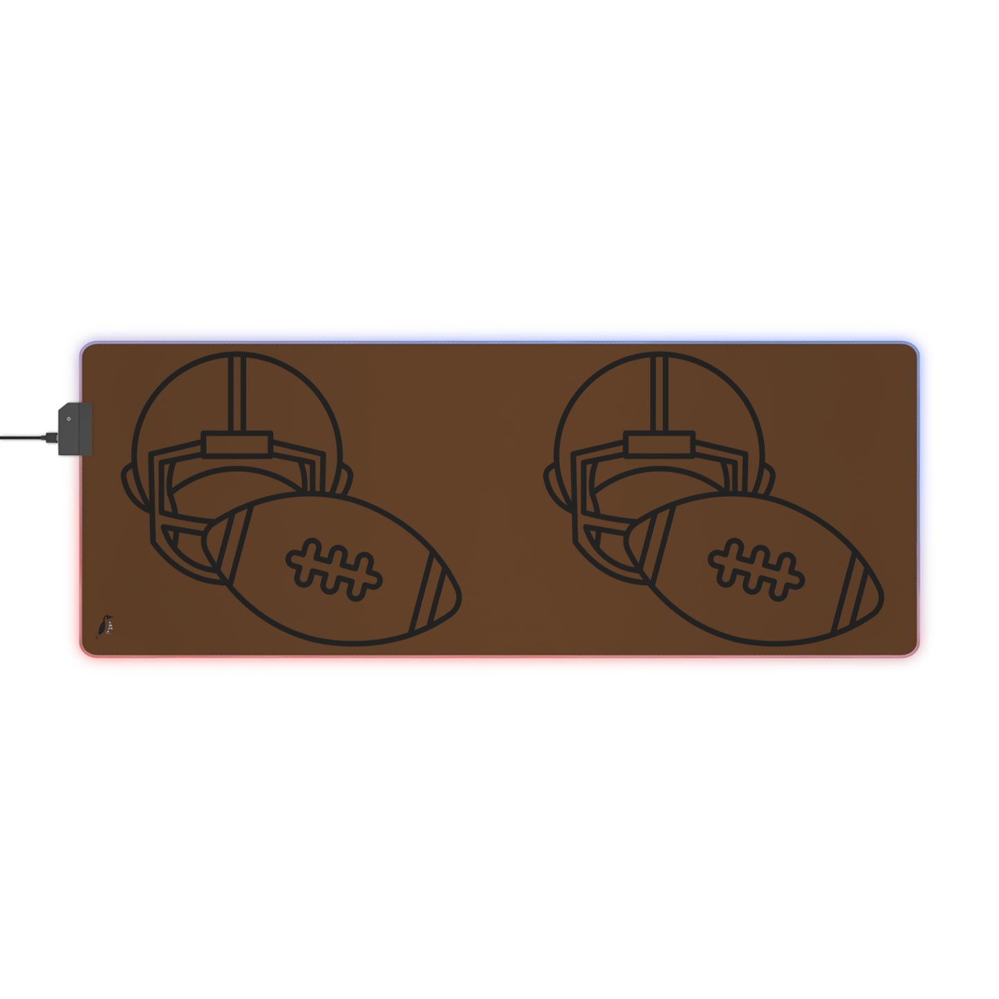 LED Gaming Mouse Pad: Football Brown