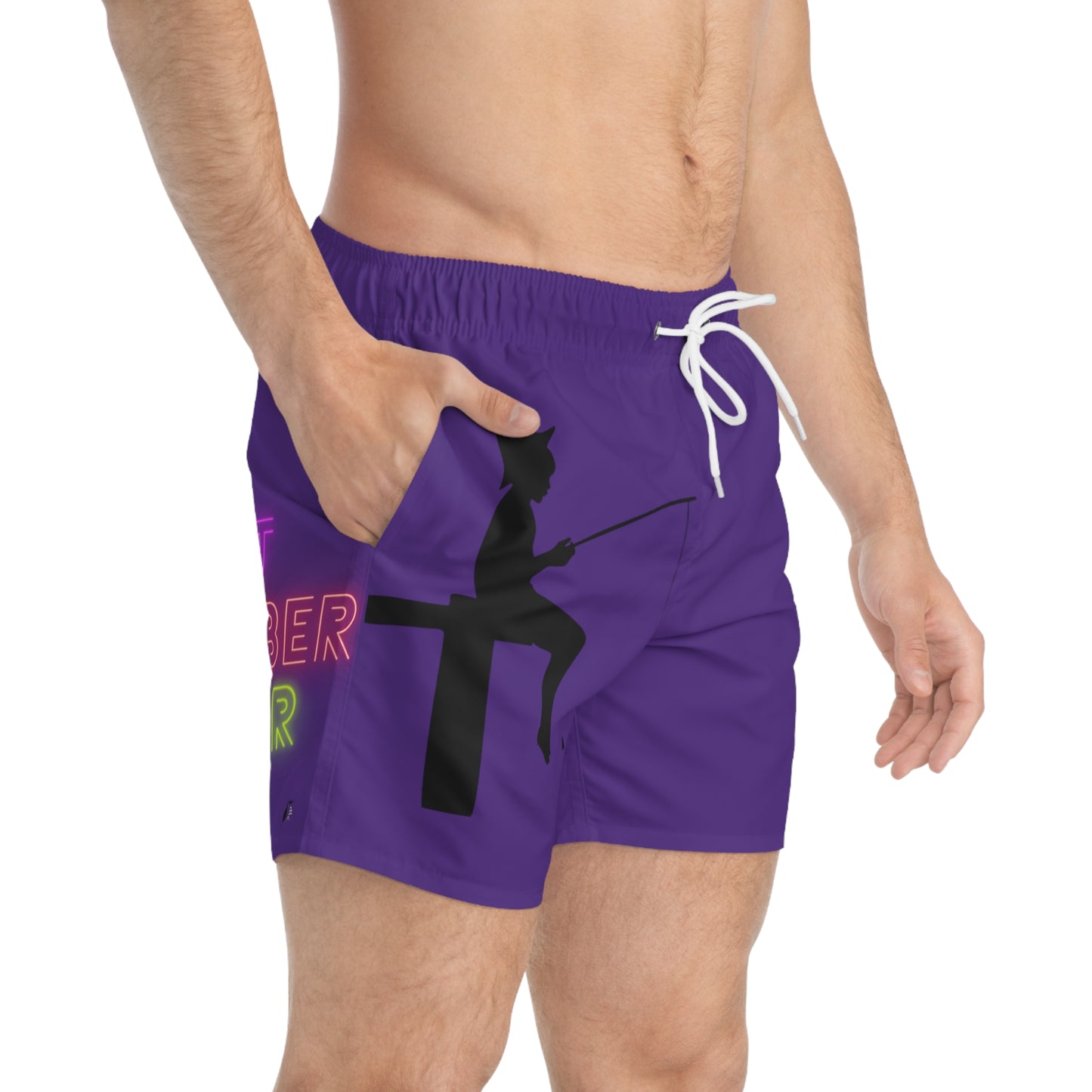 Swim Trunks: Fishing Purple