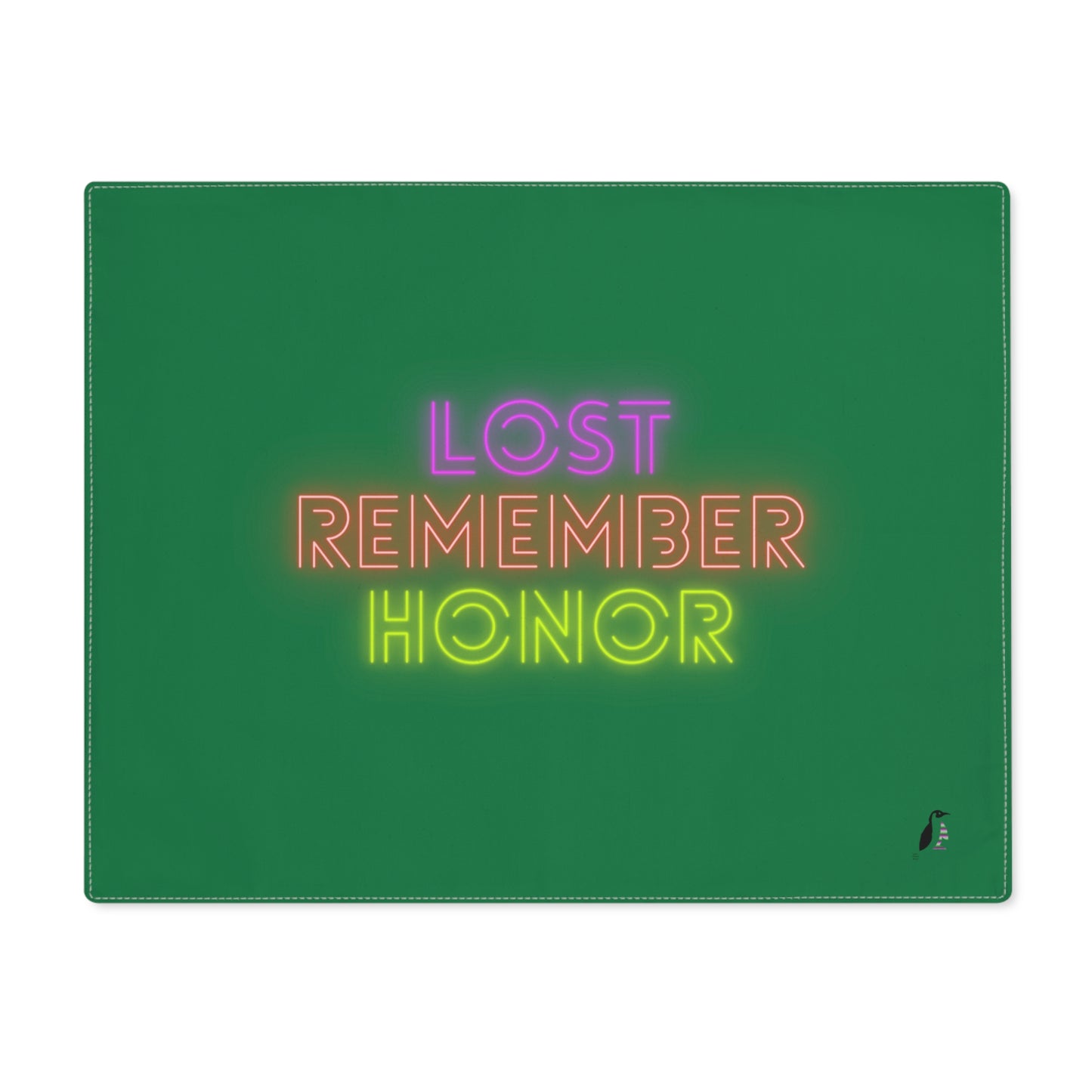 Placemat, 1pc: Lost Remember Honor Dark Green