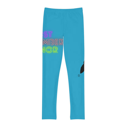 Youth Full-Length Leggings: Lost Remember Honor Turquoise