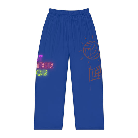 Pambabaeng Pajama Pants: Volleyball Dark Blue 