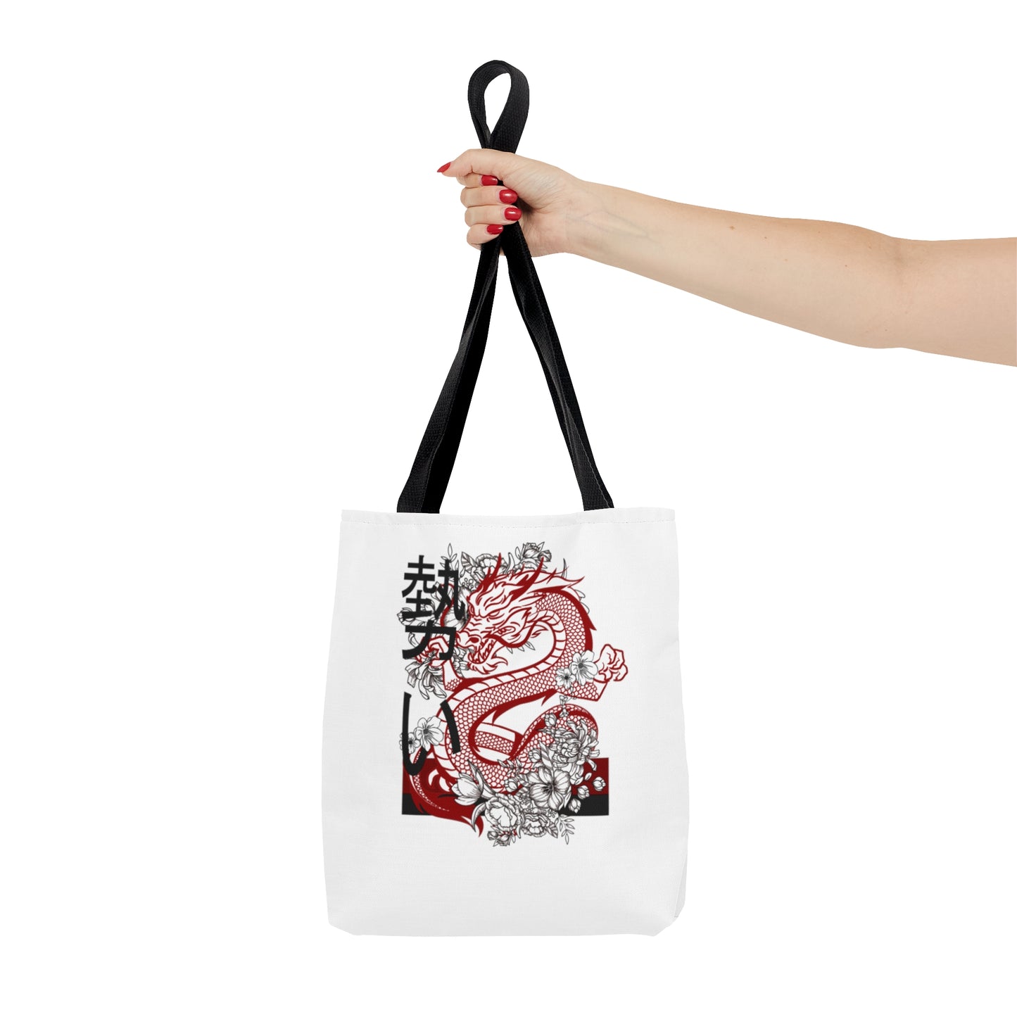 Tote Bag: Dragons White