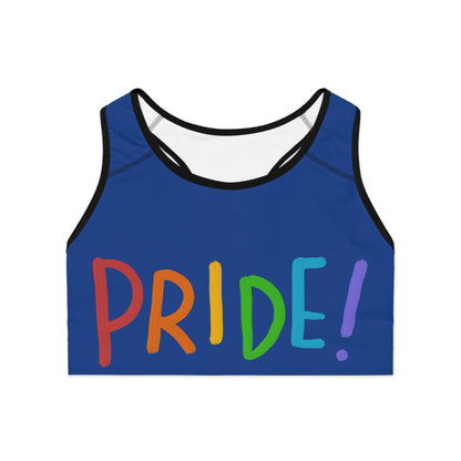 Sports Bra: LGBTQ Pride Dark Blue