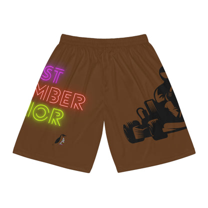 Basketball Shorts: Racing Brown