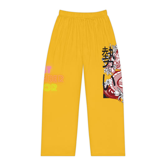 Women's Pajama Pants: Dragons Yellow