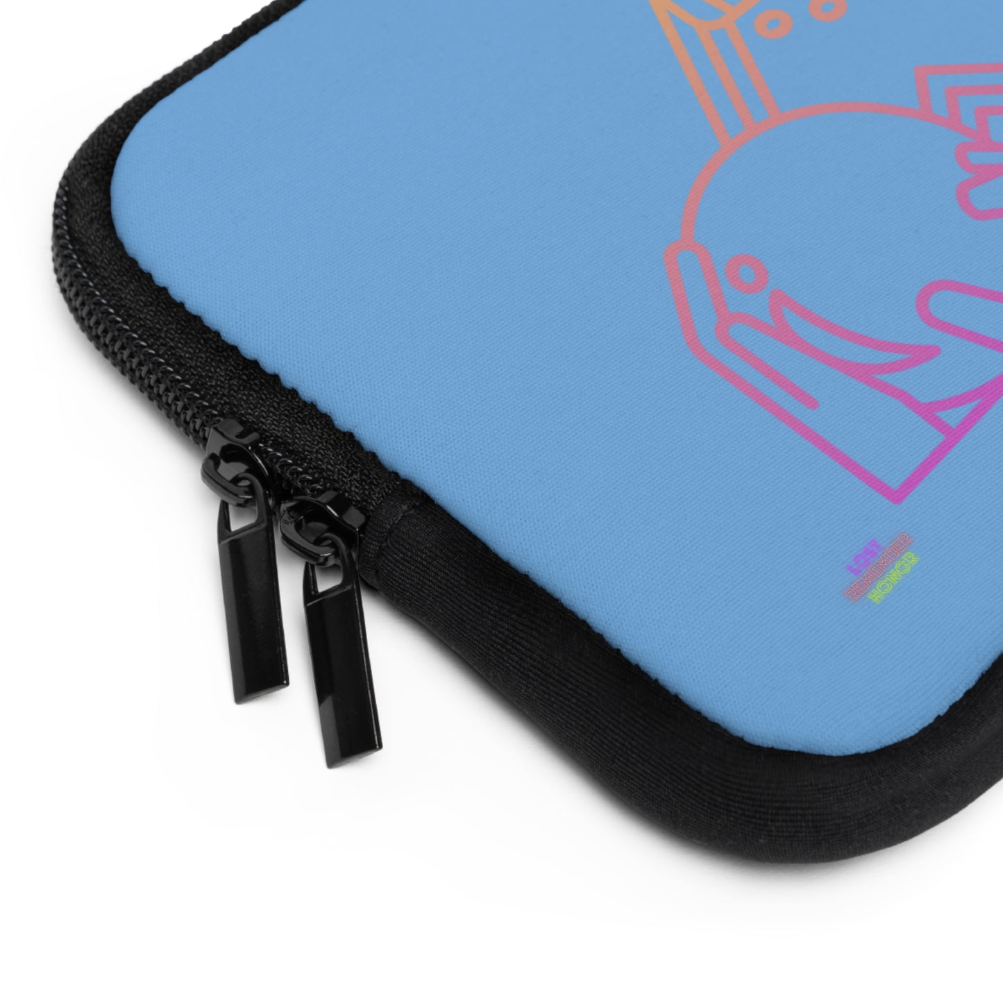 Laptop Sleeve: Bowling Lite Blue