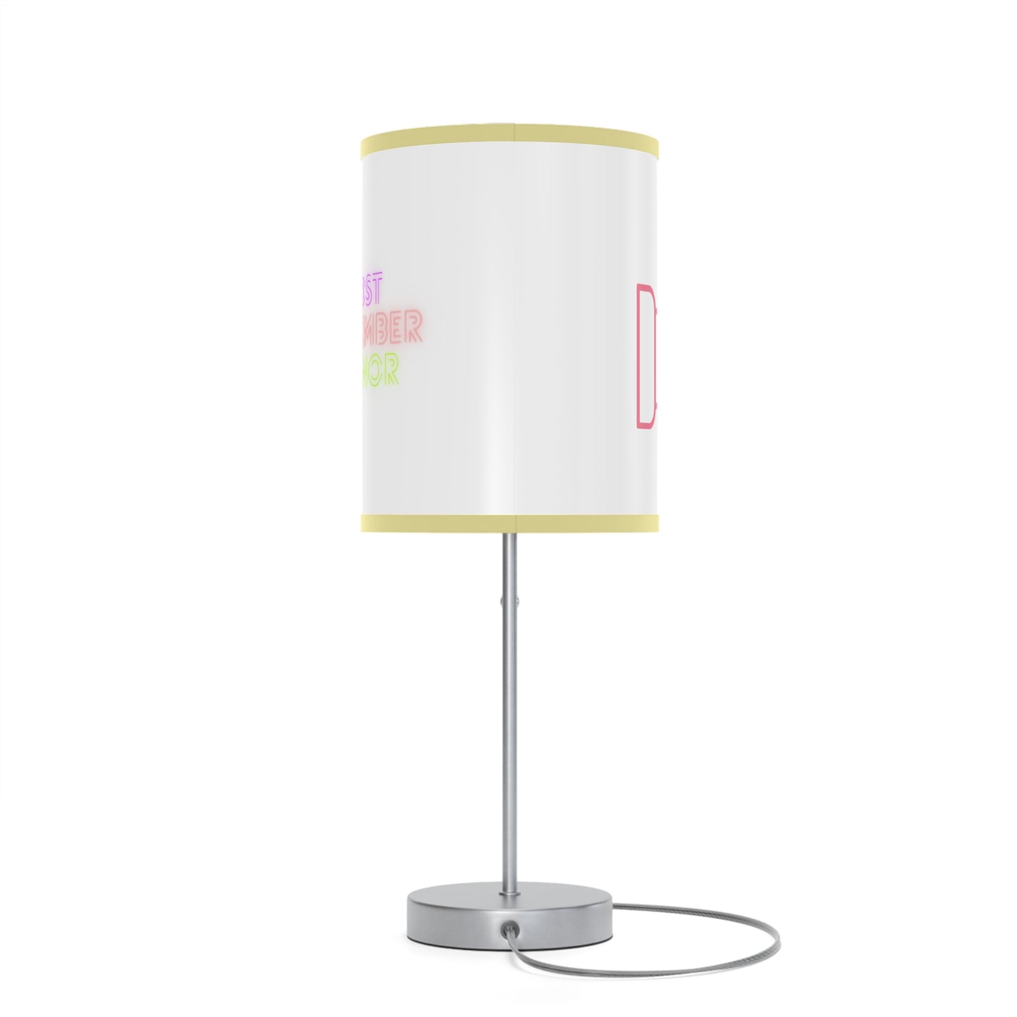 Lamp on a Stand, US|CA plug: Fight Cancer White