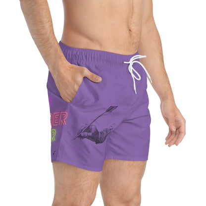 Swim Trunks: Writing Lite Purple