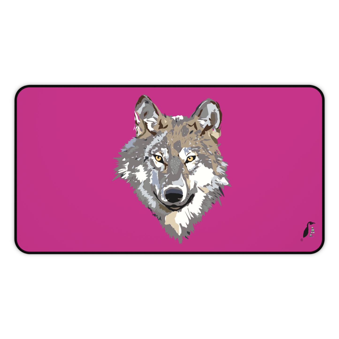 Desk Mat: Wolves Pink