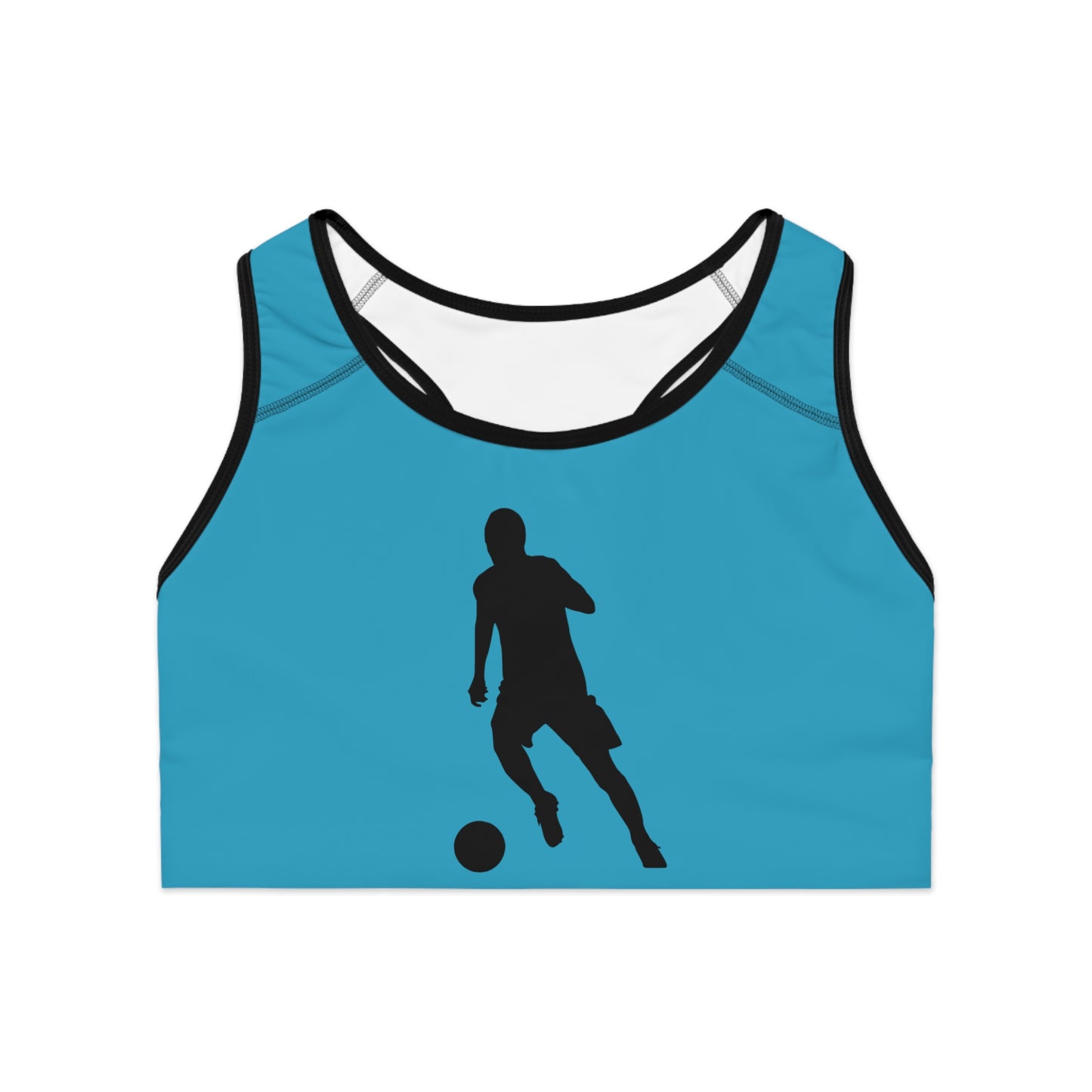 Sports Bra: Soccer Turquoise