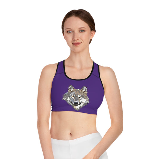 Sports Bra: Wolves Purple