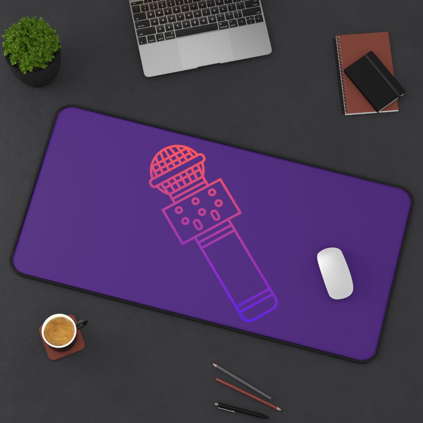 Desk Mat: Music Purple