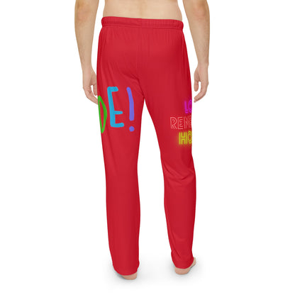 Men's Pajama Pants: LGBTQ Pride Dark Red