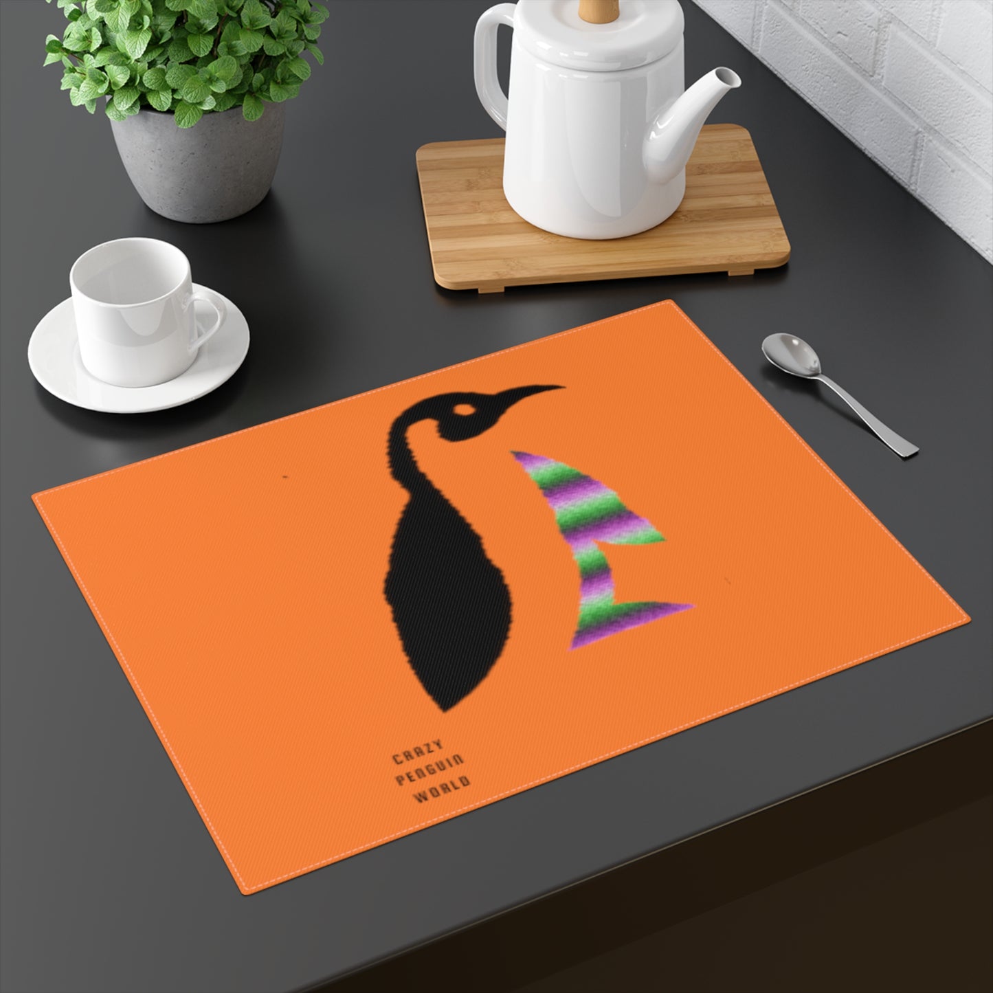 Placemat, 1pc: Crazy Penguin World Logo Crusta