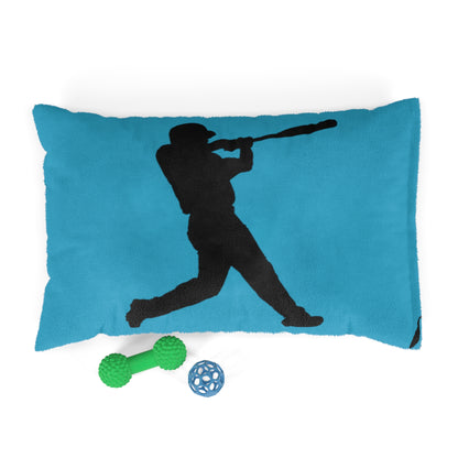 Pet Bed: Baseball Turquoise