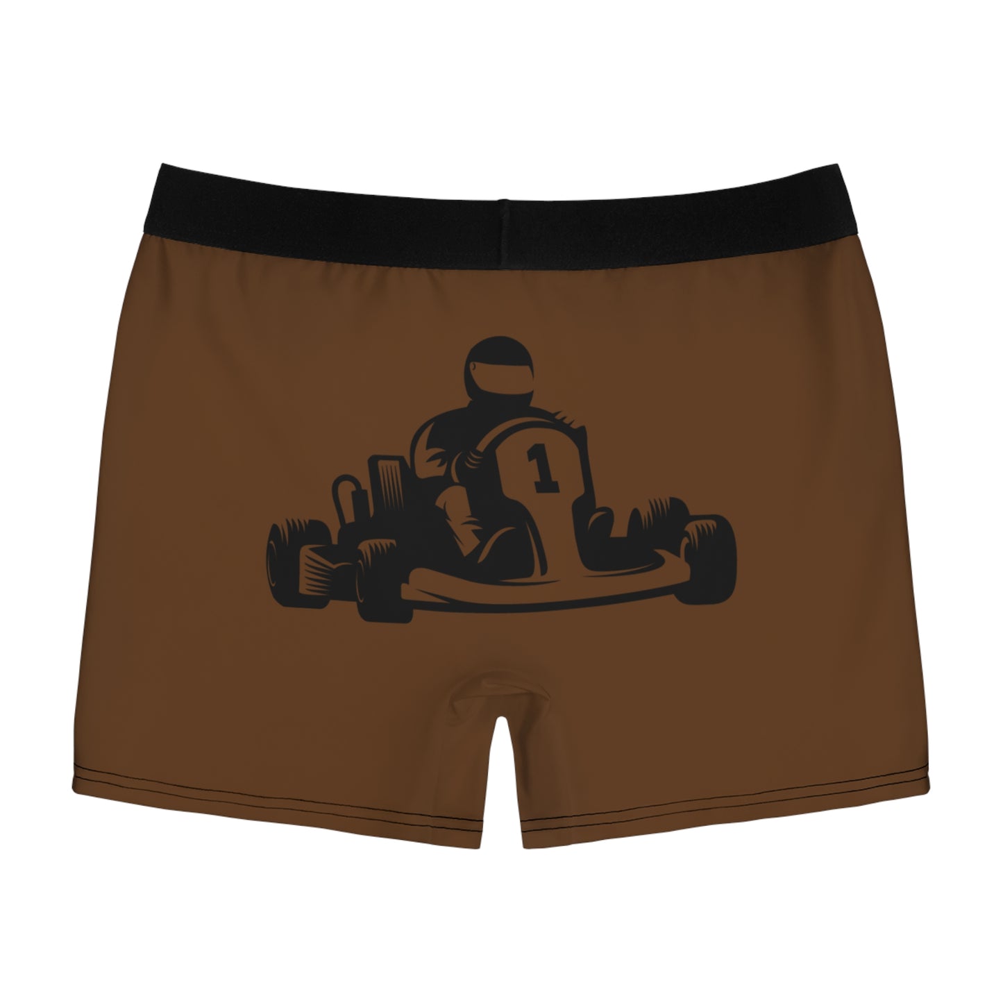 Men's Boxer Briefs: Racing Brown