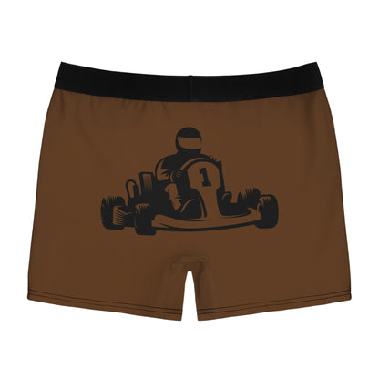 Men's Boxer Briefs: Racing Brown