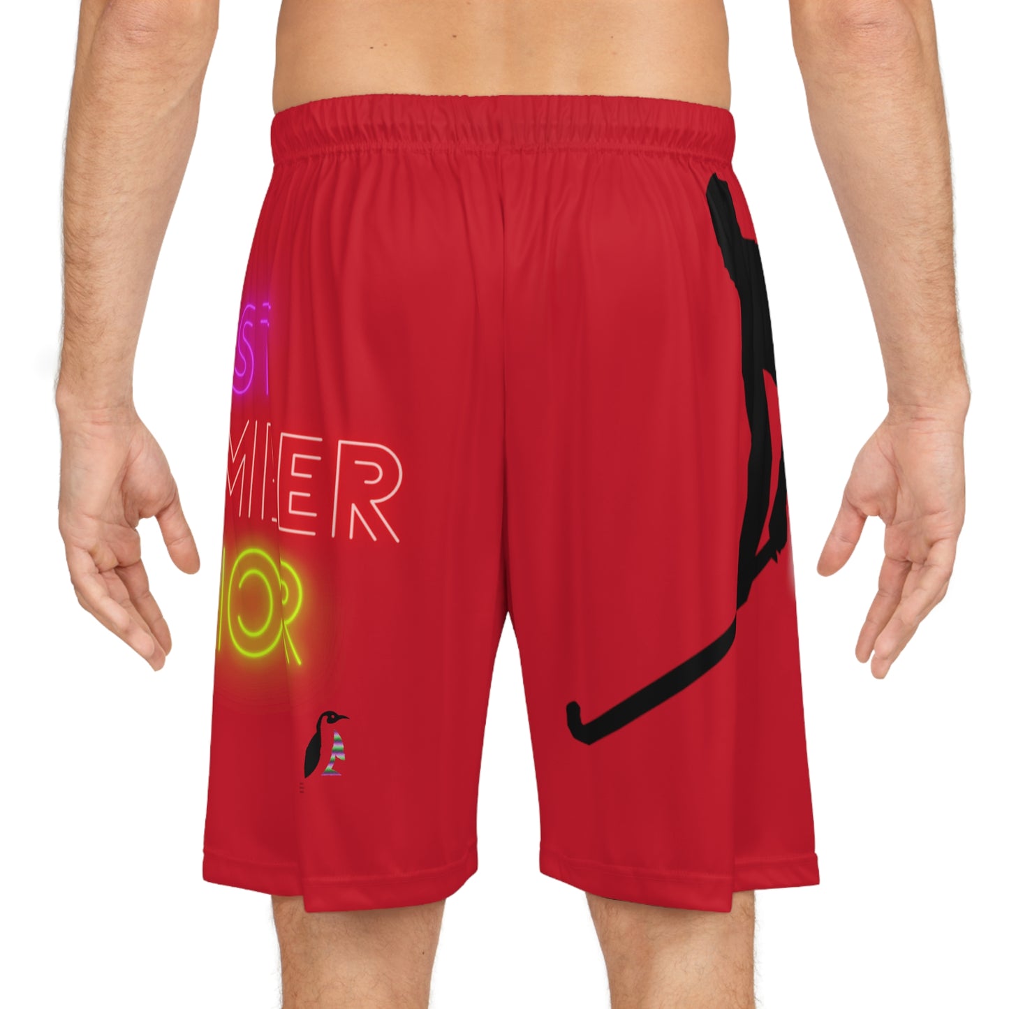 Basketball Shorts: Hockey Dark Red