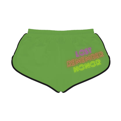 Women's Relaxed Shorts: Crazy Penguin World Logo Green