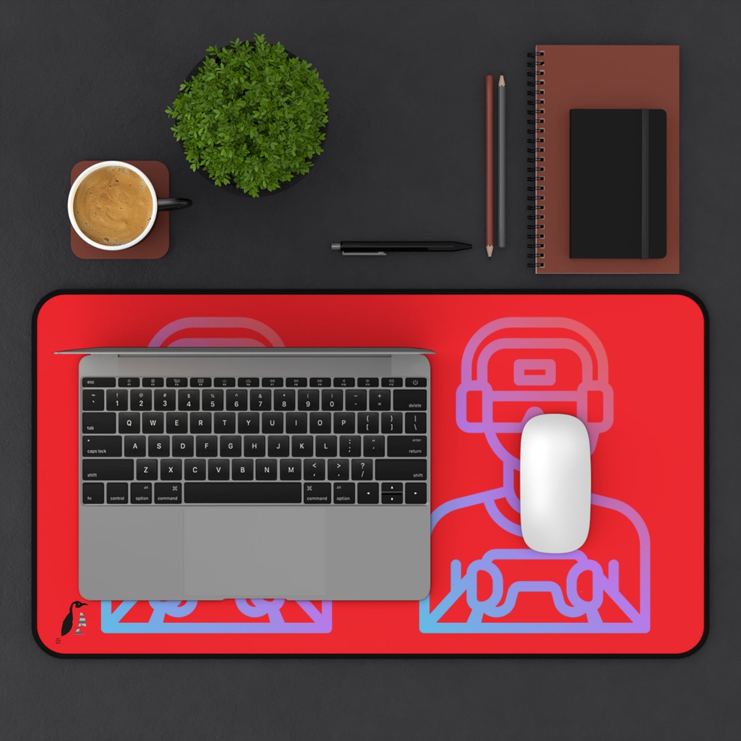 Desk Mat: Gaming Red