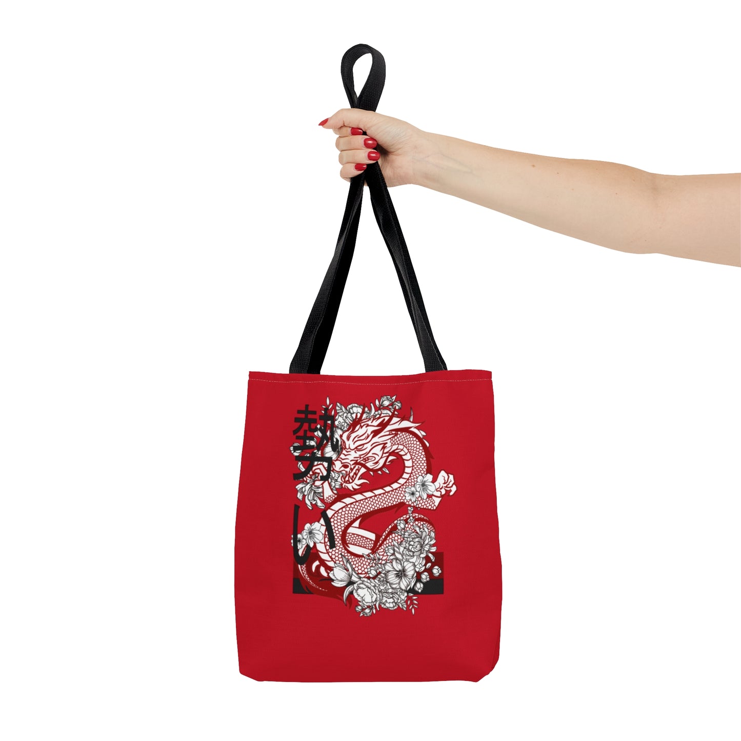 Tote Bag: Dragons Dark Red