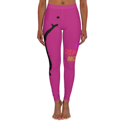 Women's Spandex Leggings: Tennis Pink