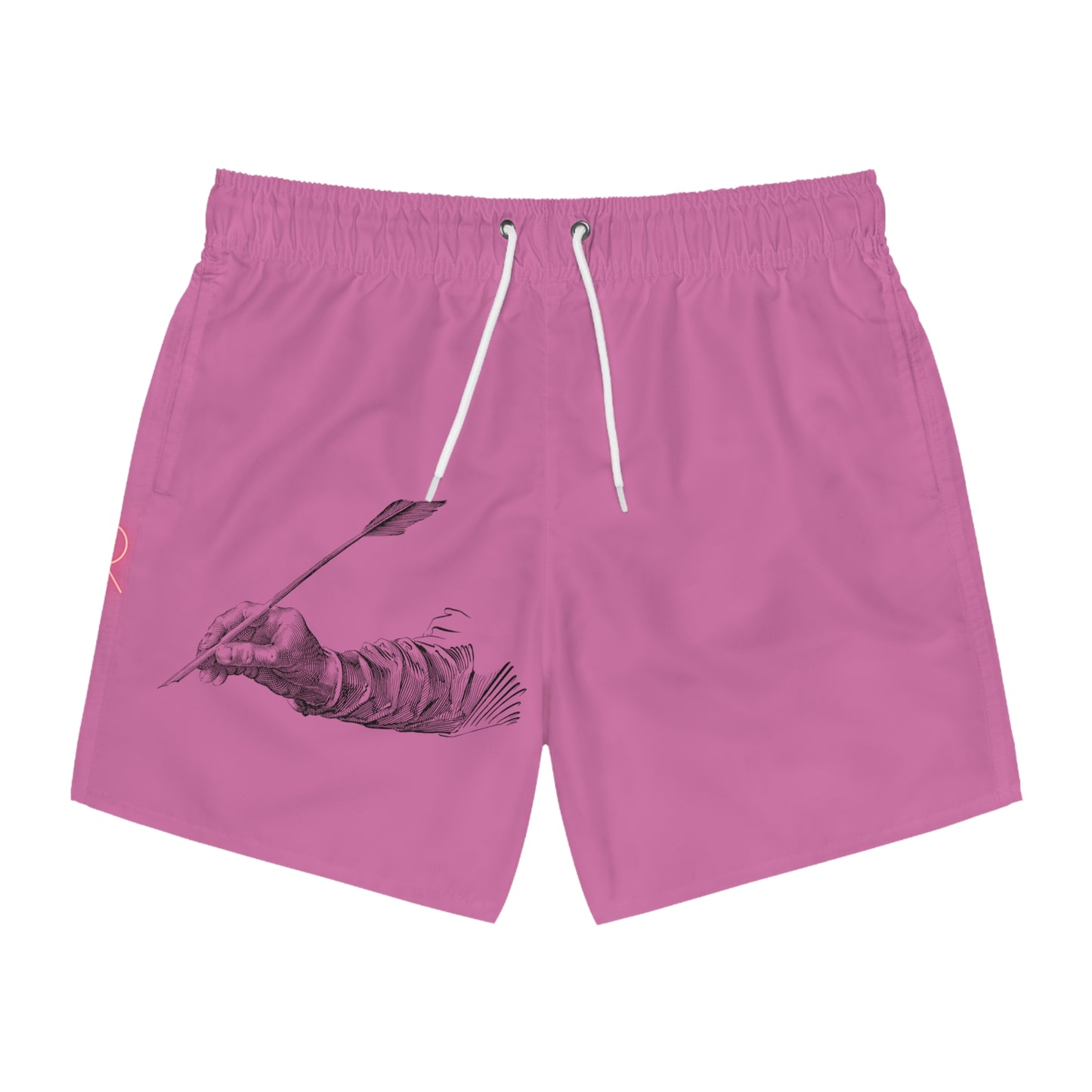 Swim Trunks: Writing Lite Pink