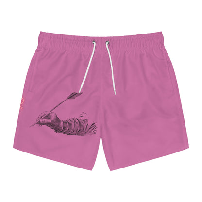 Swim Trunks: Writing Lite Pink