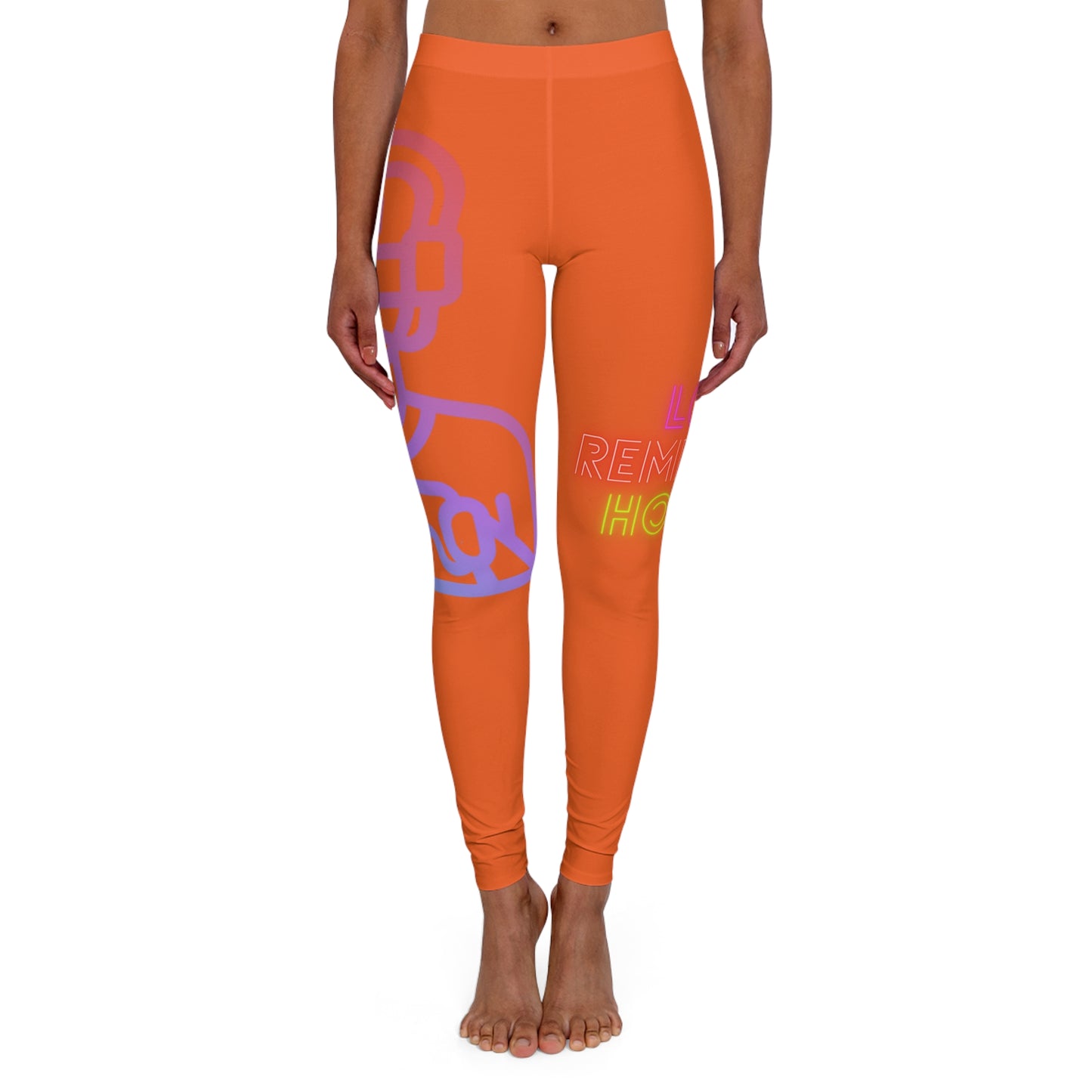 Women's Spandex Leggings: Gaming Orange