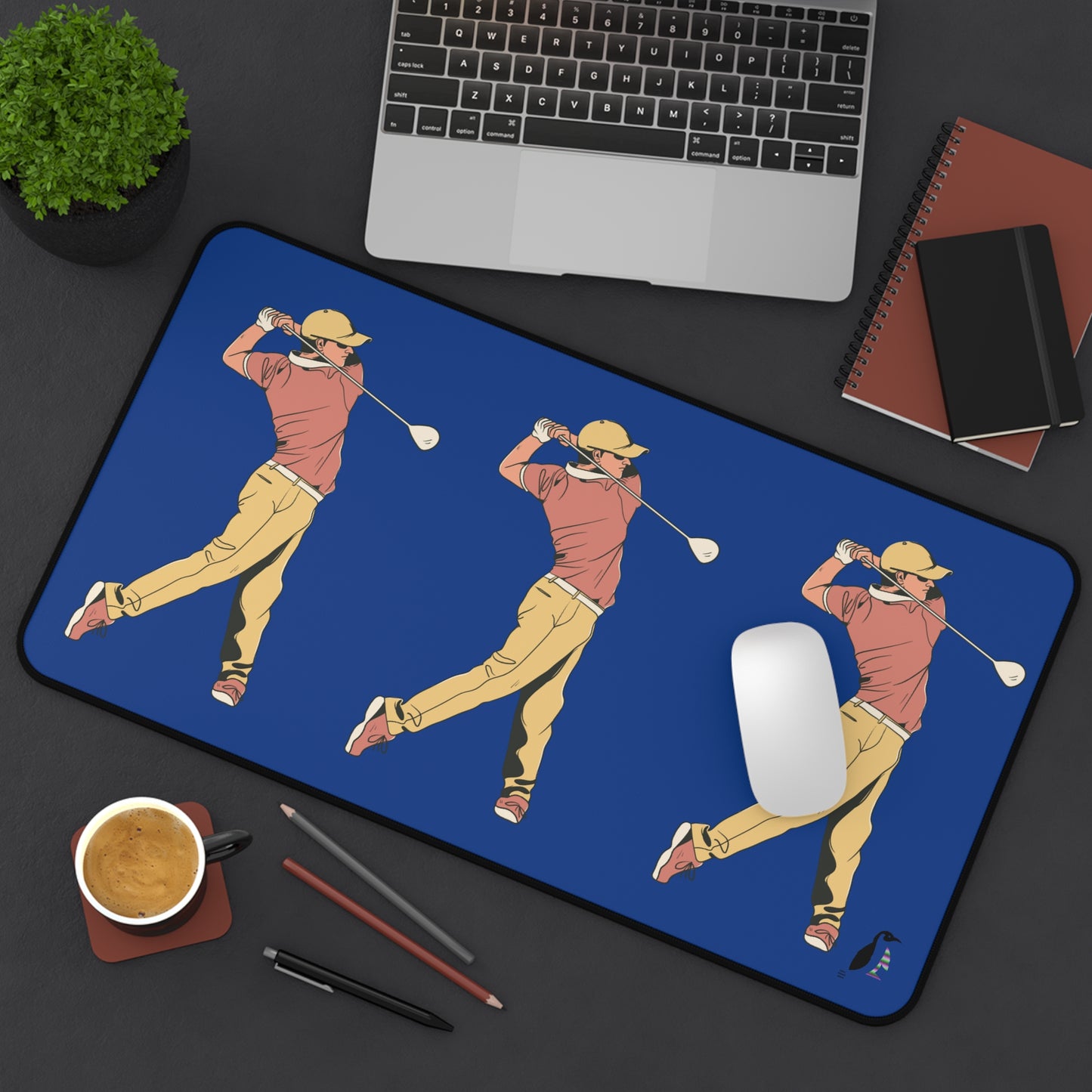 Desk Mat: Golf Dark Blue