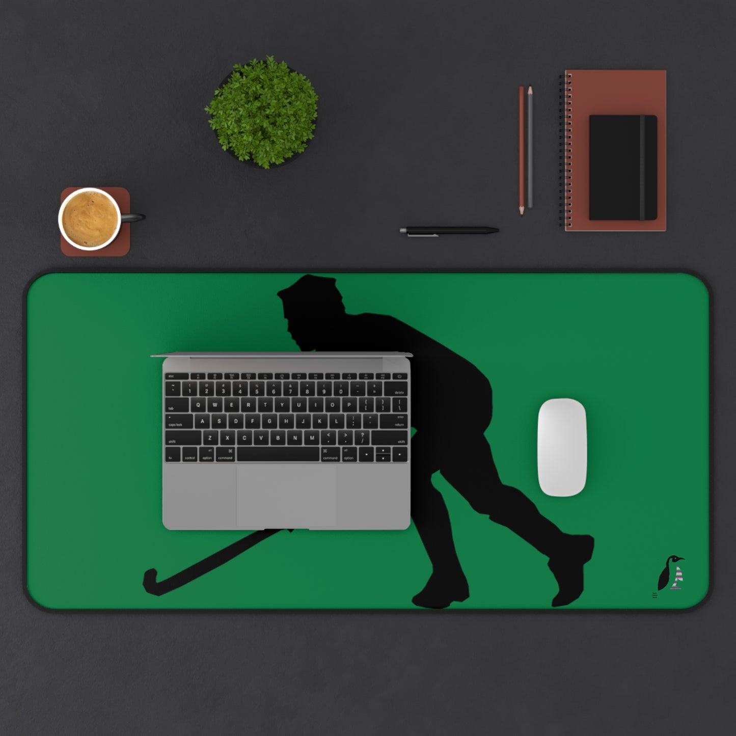 Desk Mat: Hockey Dark Green